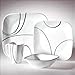 Corelle Square Simple Lines Square 16-Piece Dinnerware Set, Service for 4, Black/White
