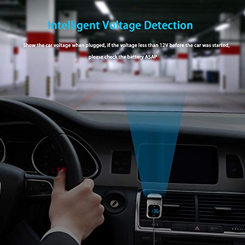 VOGEK Bluetooth FM Transmitter Car, Air Vent Wireless Bluetooth 4.2 FM Radio Transmitter Adapter Car Kit Handsfree Calling Dual USB Car Charging Port Mobile Audio Devices