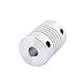 uxcell 6mm to 8mm Shaft Coupling 25mm Length 18mm Diameter Stepper Motor Coupler Aluminum Alloy Joint Connector for 3D Printer CNC Machine DIY Encoder