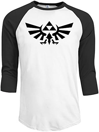 Men Skyward Sword Winged Triforce Baseball Athletic 3/4 Sleeve Tee Shirt