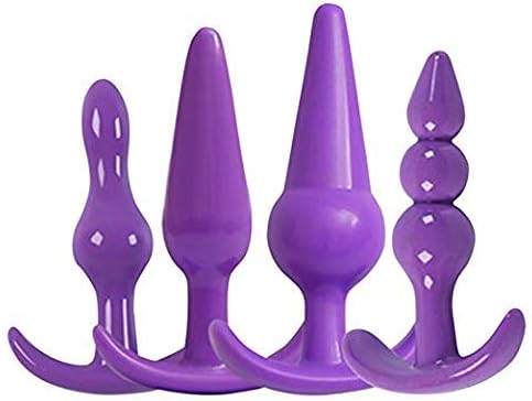 Medical Silicone Training Toy for Him and Her, 4 Pack in Purple