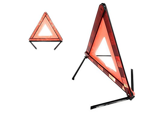 Royal Brands Warning Triangle Car Emergency Breakdown Red Reflective Safety Foldable Kit, Pack of 2