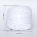 LE PAON White 50g SIZE8 Pearl Double-Mercerized Cotton Crochet Thread in Balls,Colorful Knitting Yarn Balls Great for Hardanger Friendship Bracelets Total 1000yards 2 Balls (Color No.5200）