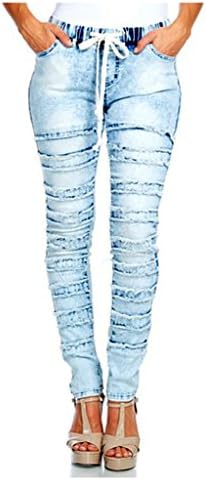 SWEET BOHEMIAN TWILL JOGGER PANTS WITH COMFORT STRETCH, SMALL, LT. BLUE #821