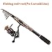 PLUSINNO Fishing Rod and Reel Combos Carbon Fiber Telescopic Fishing Rod with Reel Combo Sea Saltwater Freshwater Kit Fishing Rod Kit …