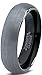 Charming Jewelers Tungsten Wedding Band Ring 6mm for Men Women Comfort Fit Black Domed Brushed