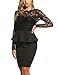 ACEVOG Women's Vintage Long Sleeve Lace Cocktail Party Dress