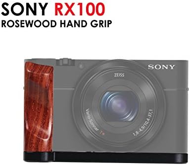 KAMERAR Rosewodd Hard Grip Mount for Sony Cyber-shot DSC-RX100 V M5 DSC-RX100 IV M4 DSC-RX100 III M3 DSC-RX100 II M2 DSC-RX100 Digital Camera (Black and Rosewood)