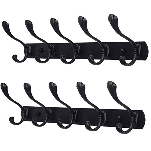 Dseap Coat Rack Wall Mounted Heavy Duty Metal Wall Coat Racks with 5