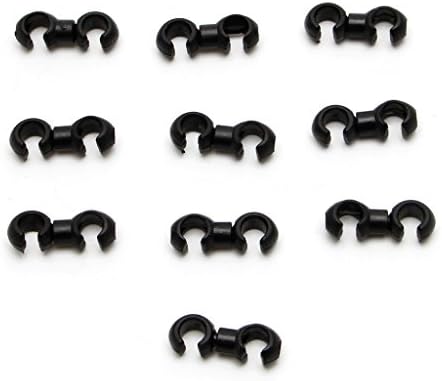 Usdepant Bike Line Buckles, 10 Pcs/Set Rotatable Plastic Bicycle S-Clips Buckle Cable Guides (black)