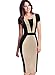 VfEmage Womens Elegant Colorblock Contrast Work Business Casual Pencil Dress