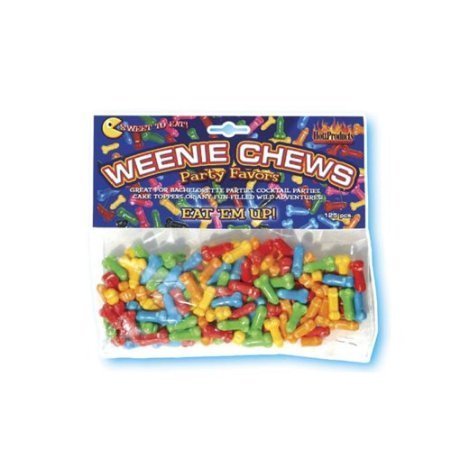 Hott Products Weenie Chews, 125-Pieces/Bag