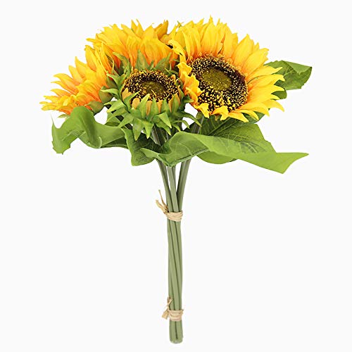 XDgrace Sunflower Bouquet Artificial Flowers, Summer Silk Large