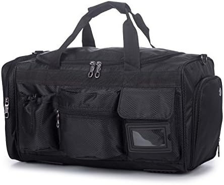 Awaytoy Sports Duffel Bag with Shoes Compartment for Yoga Gym Swim Skiing Black