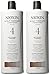 Nioxin System 4 Cleanser & Scalp Therapy for Fine Treated Hair Duo Set, 33.8 oz for each bottle