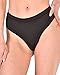 iHeartRaves Thong Booty Shorts High Waisted Thong Booty Shorts Rave Bottoms for EDM Music Festivals (Black, Small)