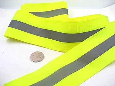 VOMONO Hi Viz Reflective Ribbon Tape 2m Sew On Safety Jacket Bike Night