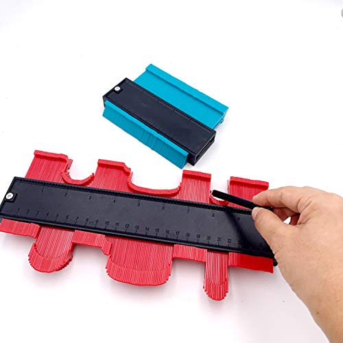 Plastic Contour Gauge, 5 Inch and 10 Inch Profile Gauge Measure Ruler Contour Duplicator for Precise Measurement Tiling Laminate Wood Marking Tool