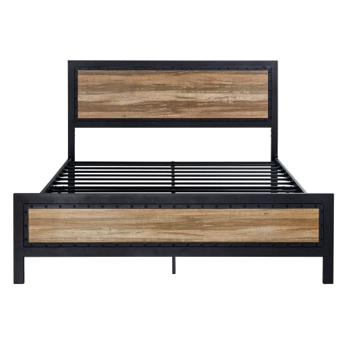 SHA CERLIN Heavy Duty Metal Bed Frame Queen Size, Platform Bed Frame