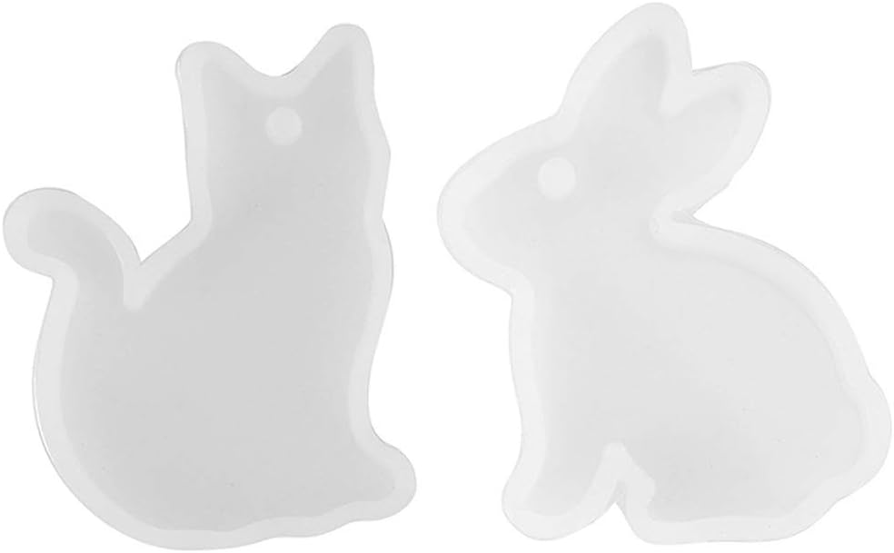 Mya 1pc Diy Lapin Chat Silicone Moules En Resine Animal Pendentif Collier Bijoux Moule Outils Lapin Chat Resine Epoxy Pendentif Moulle Resine Bijoux Cadeaux Outils De Bijoux Cuisine Maison Tnabollywood In