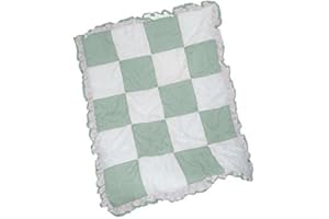 BabyDoll Gingham/Eyelet Patchwork Crib Comforter, Mint