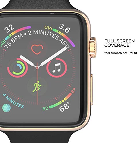 Screen Protector Compatible with 3D Apple Watch 44mm (iWacth 4 Compatible) Curved Tempered Glass Screen Protector with Max Coverage Anti-Scratch Anti-Bubble HD Clear LCD Cover Premium Guard 3-Pack - Thumbnail 3