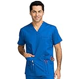 Med Couture Men's 'MC2' Red Alert Tactical Multi-Pocket Scrub Top, Royal, XX-Large