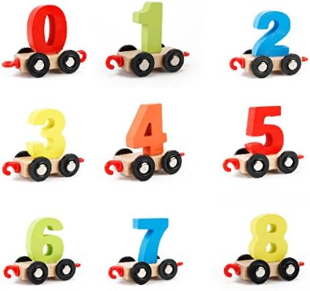 FINERINE Mini Digital Train Wooden Alphabet Number Educational Toys Railway Tools For Kid