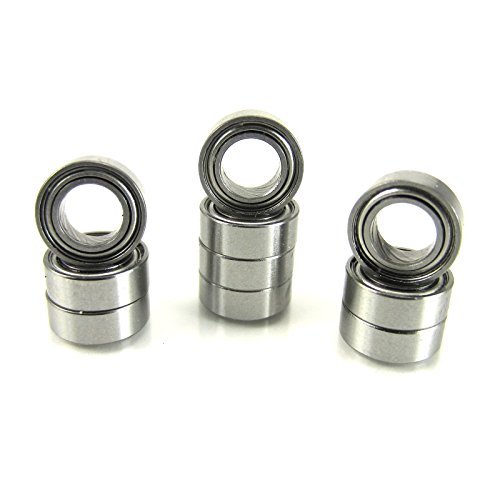 4x7x2.5mm Precision Ball Bearings ABEC 3 Metal Shields (10) MR74-ZZ