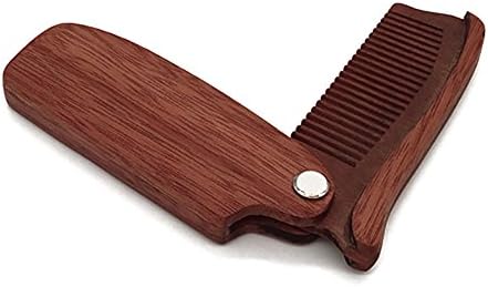 1pc Wooden Folding Beard Comb Pocket Size Moustache Hair Combs Anti-static Combs for Men &amp; Women Hair Care Tools