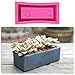 nattiness Silicone Mold Rectangular Flower Pot Silicone Mold, Succulent Plant Flower Pot Silicone Mold DIY Ashtray Candle Holder Mould Clear Water Concrete Cement Flower Pot