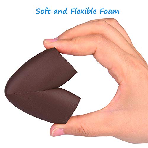 New Furniture Edge and Corner Guards | 16.2ft Protective Foam Cushion | 15ft Bumper 4 Adhesive Childsafe Corners | Baby Child Proofing Foam Set and Safe for Table | Fireplace | Countertop | Brown