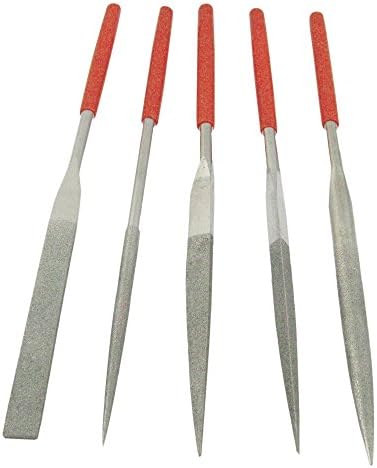 5pc Professional Quality Diamond Precision Metal Working / Hobby File Combination Tool Set (180 GRIT)