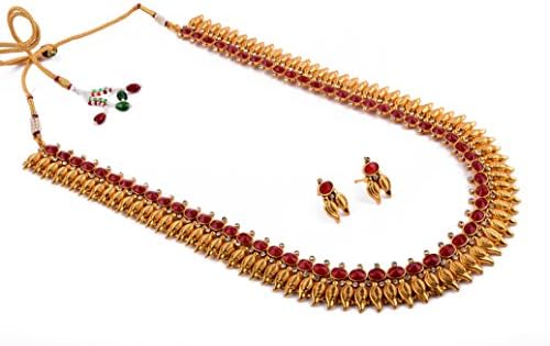 Megh Craft Women Fashion Wear Long Stone Work Necklace Set