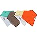 Baby Bandana Drool Bibs with Snaps, Solid Colors Unisex 4 Pack Gift Set by KiddieBest