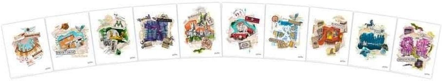 FaNaTtik Harry Potter Limited Edition Lithograph Set, 10 Premium Art Prints on 350gsm Linen Paper, Iconic Locations, 14 x 11 - Image 3