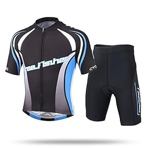 LSHDCER Kids Boys Girls Breathable Cycling Suit, Unisex Children Cycling clothing Set for Outdoor Road Bike Jersey Short…