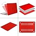 MOSISO Compatible with MacBook Pro 13 inch Case M2 2023, 2022, 2021-2016 A2338 M1 A2251 A2289 A2159 A1989 A1708 A1706 with/Without Touch Bar, Plastic Hard Shell&Screen Protector, Red