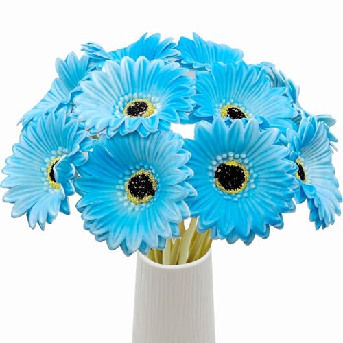 Mutcolor 15 Pcs Artificial Gerbera Daisies Flowers Fake Daisy Real Touch at Amazon