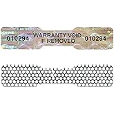 580 Pcs Bone Silver Hologram Sticker Holographic Tamper Evident Label High Security Warranty Seal Sticker with Serial Numbers(0.4 Inch X 2 Inch,GQYHLABO)