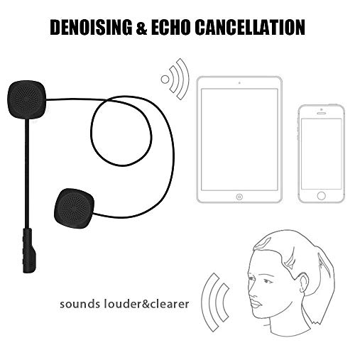 3T6B Motorcycle Helmet Bluetooth 5.0 Earphone Bicycle Wireless Headset Stereo Universal Headphone with Handsfree Microphone Safe Riding for Call Control Music Motorcycle Helmet Earphone - Thumbnail 4