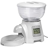 Paws & Pals Automatic Electronic Timer Programmable Dog Feeder for Large to Small Dogs - White