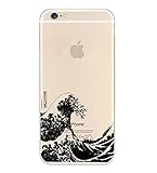 iPhone 6 Case, DECO FAIRY® Protective Case Bumper[Scratch-Resistant] [Perfect Fit] Translucent Silicone Clear Case Gel Cover for Apple iPhone 6 (Japanese Waves Pattern iPhone 6 4.7