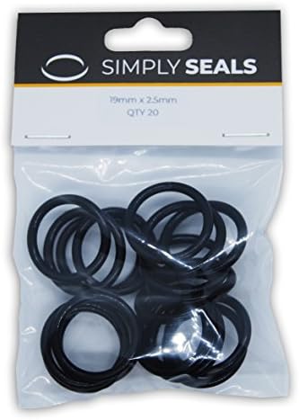 19mm x 2.5mm Metric Nitrile O-Rings - 70A Shore (Pack of 20)