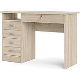 Tvilum Walden Desk with 5 Drawers, Oak Structure