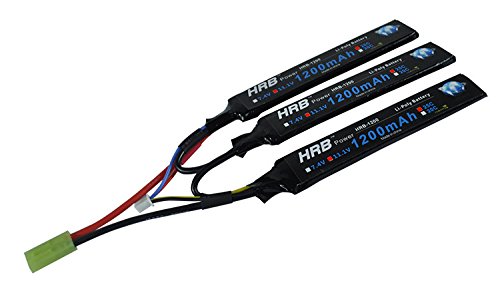 HRB 3S RC Lipo Battery 11.1V 1200mah 25C AKKU For Mini Airsoft Gun Model Tamiya Connector - Thumbnail 2