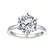 2.75CT Solitaire CZ Engagement Wedding Ring Thin Band Cubic Zirconia Sterling Silver, Gold Or Rose Gold Plated Silver
