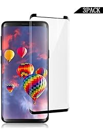 [3-Pack] Samsung Galaxy S9, EcoPestuGo [Bubble Free ][Easy Installation] 3D PET HD Screen Protector Film Compatible Galaxy S9 - Black