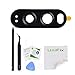 Unifix Rear Back Camera Lens Repair Cover Glass [2 Pack] Replacement for LG V20 F800L H910 H915 H990 LS997 US996 VS995 + Toolkit (Dark Grey)