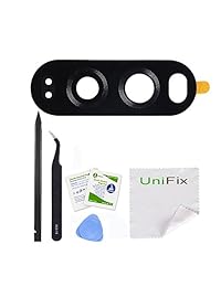 Unifix trasera para bicicleta Reparación para Lente de Cámara Cubierta de vidrio de repuesto para LG V20 F800l H910 h915 h990 ls997 us996 vs995 + Herramienta Kit (Negro)
